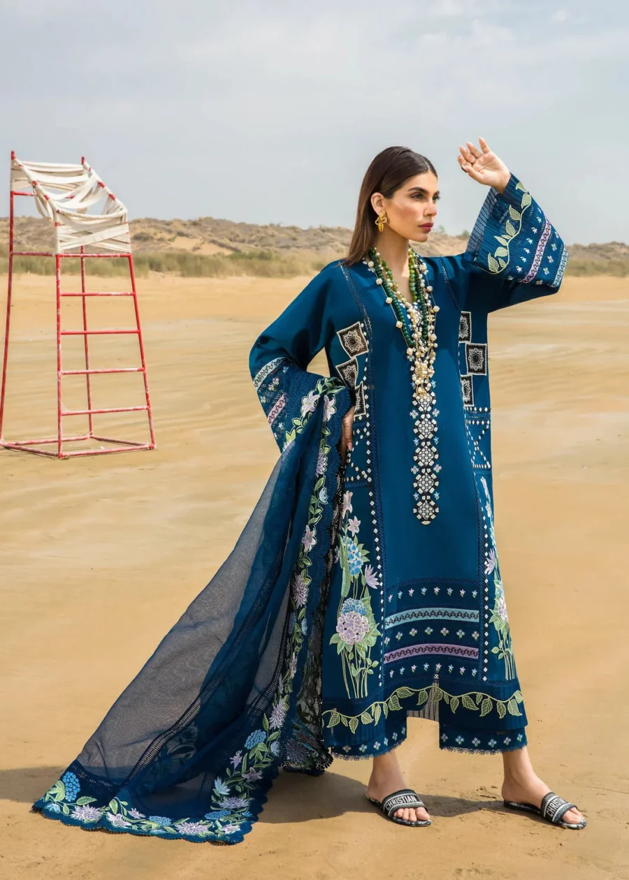 Huge Sale - Dhanak Heavy Embroidery Winter Collection 3Pc - Image 2